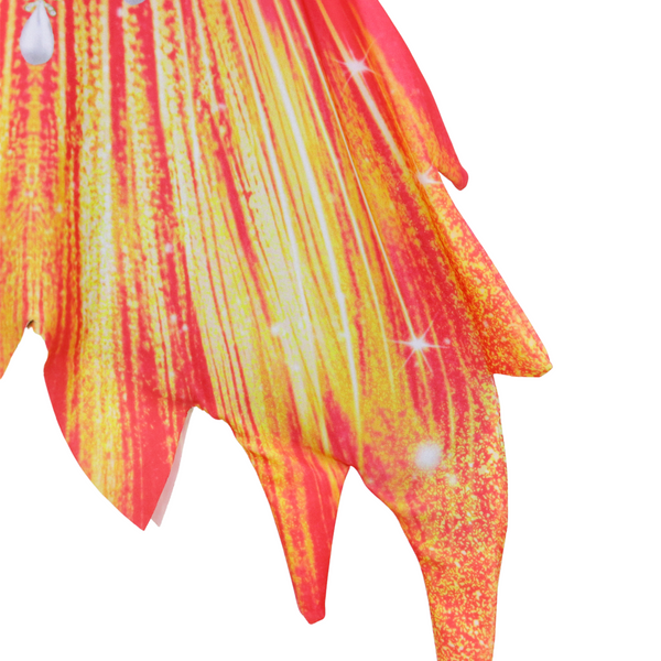 Zeemeerminstaart met bikini verkleed set Oranje en Geel