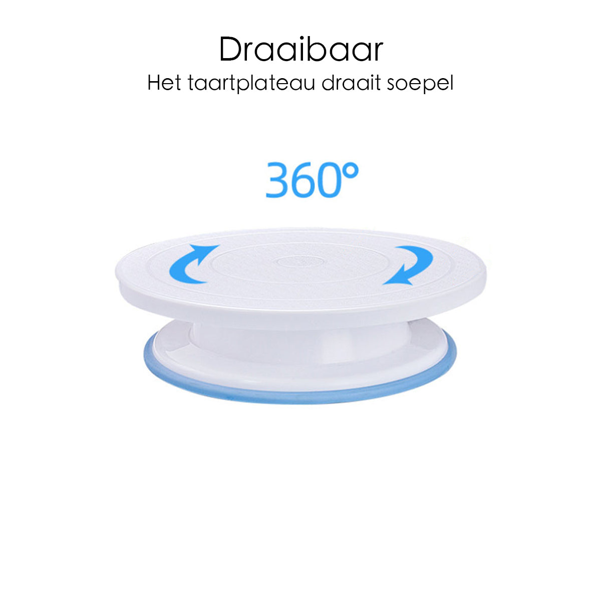 Taartplateau - Draaibaar - Anti-slip - Draaiplateau Taart - Turntable Cake