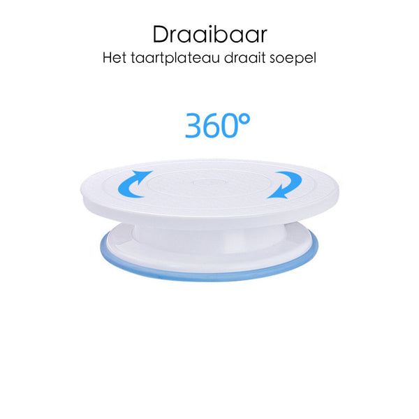 Taartplateau - Draaibaar - Anti-slip - Draaiplateau Taart - Turntable Cake