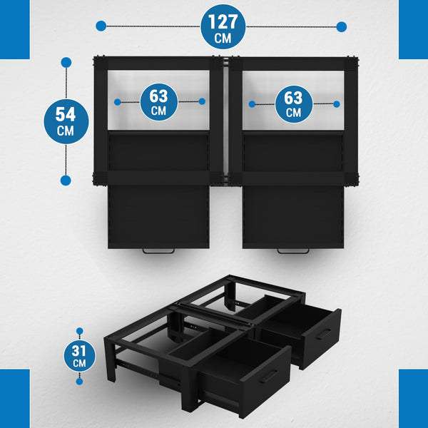 Wasmachine & Droger Verhoger Zwart