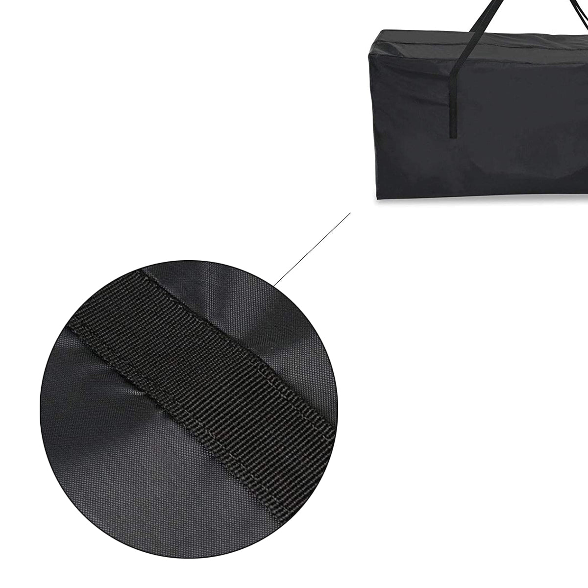 Tuinkussentas - Zwart -  173 x 76 x 51 cm - Opbergtas voor Tuinmeubelkussens - Tuinstoelkussentas - Tuinsetkussen Opbergtas