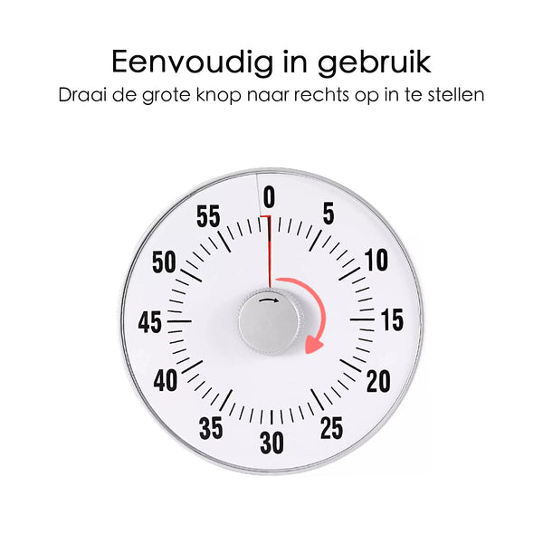 Leerklok rond - Timer Kind - Vergaderklok - Aftelklok