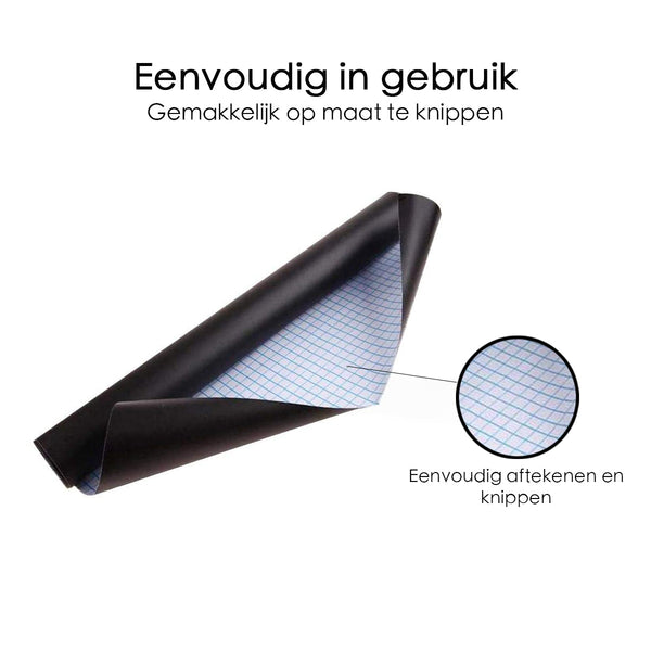 Krijtbordfolie - 200x45 cm - Muursticker - Inclusief krijtjes