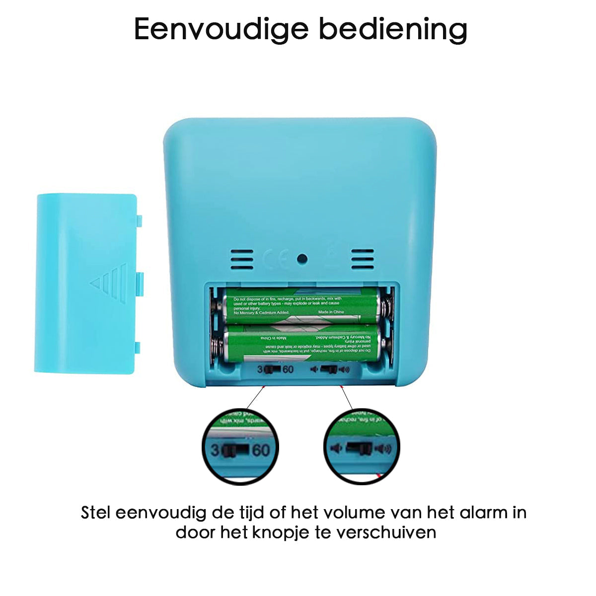 Leerklok voor Kinderen - Timer Kind - Vergaderklok - Aftelklok - Blauw
