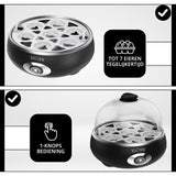 Electrisch Eierkoker voor 7 eieren – Zwart