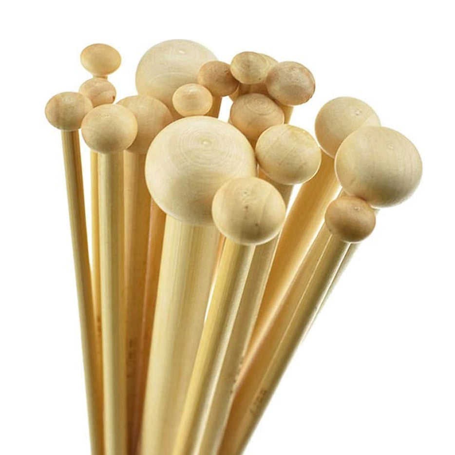 Breinaalden Set Bamboe 36 Stuks - 18 Verschillende Maten - 35 cm Lang - 2 tot 10 mm Dikte