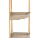 FixWood Houten Hoekrek – 3-Laags Organizer – Compact Badkamer- en Keukenrek – 75 x 44 cm