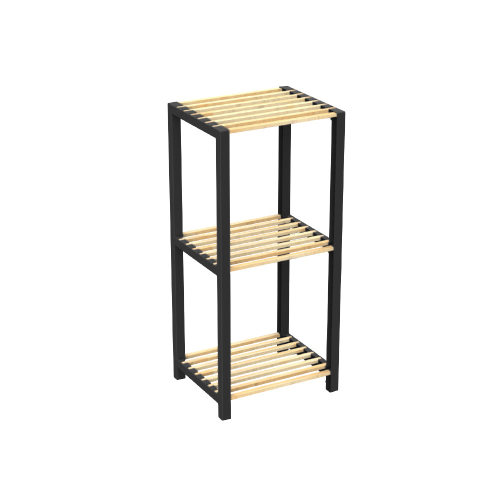 Opbergrek 3 Lagen – Kunststof & Hout – Lichtgewicht Multifunctioneel Kastje – Voor Keuken, Woonkamer of Badkamer – 78 x 35 x 29 cm