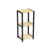 Opbergrek 3 Lagen – Kunststof & Hout – Lichtgewicht Multifunctioneel Kastje – Voor Keuken, Woonkamer of Badkamer – 78 x 35 x 29 cm