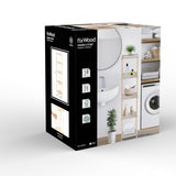 FixWood Houten Modulaire Opbergrek – Massief Hout & Kunststof – Badkamerrek, Keukenrek of Plantenrek – 127 cm Hoog – Beige-Naturel