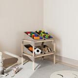 FixWood 2-laags Opbergrek met 4 Uitneembare Boxen – Speelgoed Organizer - Keukenrek - Multi-functioneel Opbergmeubel – 55 x 39 x 62 cm – Hout & Kunststof