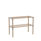 Schoenenrek 2 Lagen – Beige - Compact Houten Schoenenkast – Ruimtebesparend Schoenenrek voor 6+ Paar – Duurzaam & Modern Design – 51 x 23 x 39 cm