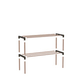 Schoenenrek 2 Lagen – Zwart - Compact Houten Schoenenkast – Ruimtebesparend Schoenenrek voor 6+ Paar – Duurzaam & Modern Design – 51 x 23 x 39 cm