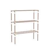 Schoenenrek 2 Lagen – Beige - Compact Houten Schoenenkast – Ruimtebesparend Schoenenrek voor 6+ Paar – Duurzaam & Modern Design – 51 x 23 x 39 cm