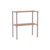 FixWood 2-laags Ovenrek – Keukenrek van Hout en Kunststof – Magnetron Rek – 58x34x63 cm – Multifunctioneel Opslagrek – Extra Werk- & Opbergruimte