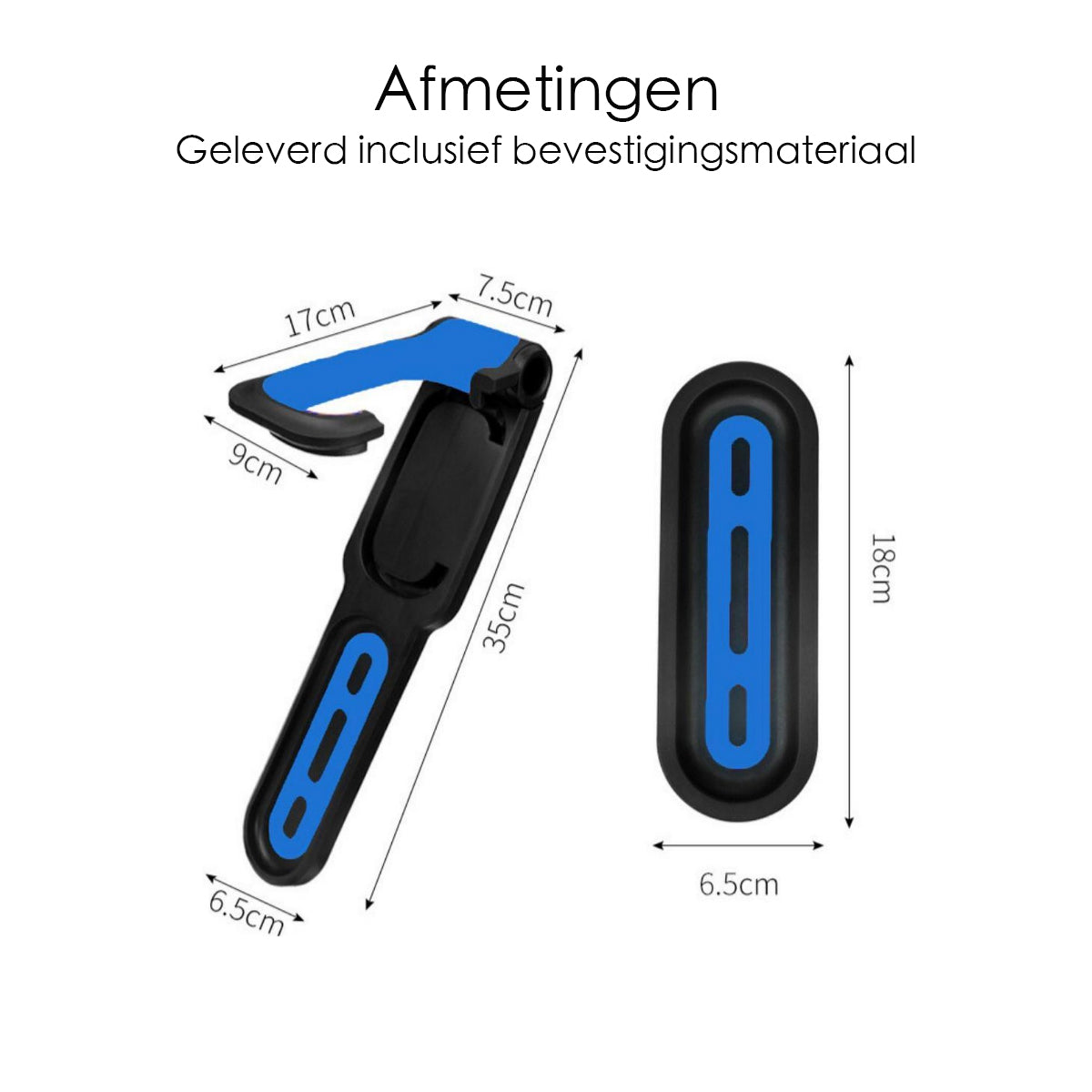 Fiets Ophangbeugel - Zwart - Blauw - Muurhouder fiets - Muurbeugel Wandhouder Wandbeugel