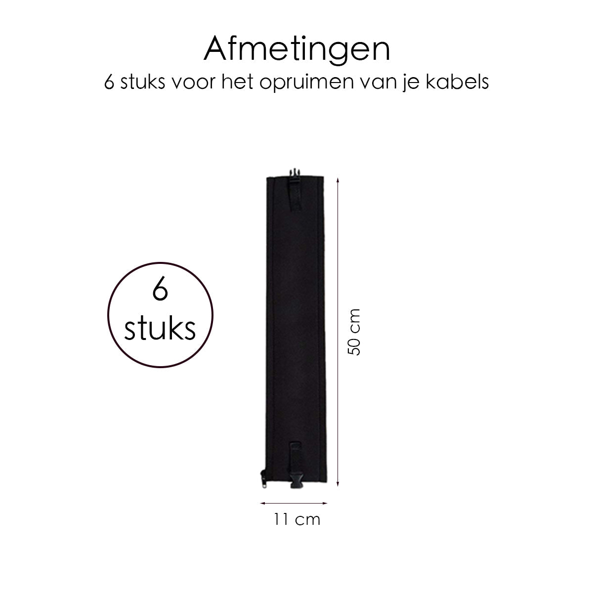 Kabelgoot - Kabel Organiser Set - 6 Stuks - Zwart
