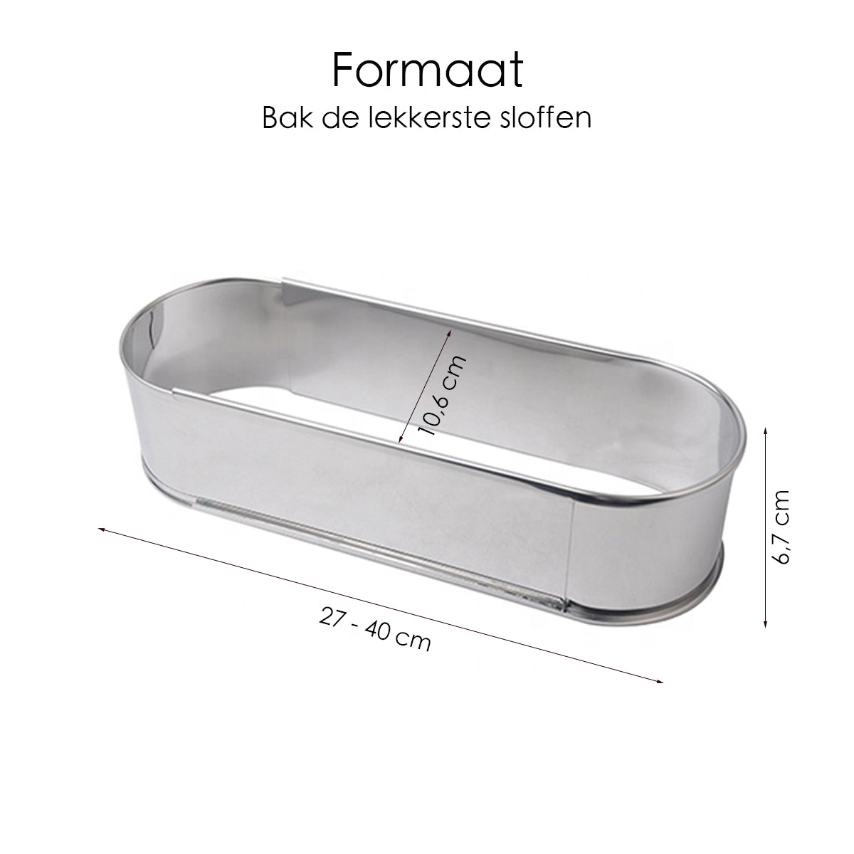 Sloffenring - Verstelbaar Bakframe - RVS - 27 - 40 cm