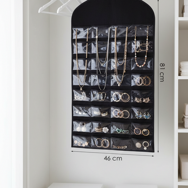 Sieraden organizer - Zwart - Hangende Juwelenstandaard Met 32 Vakken