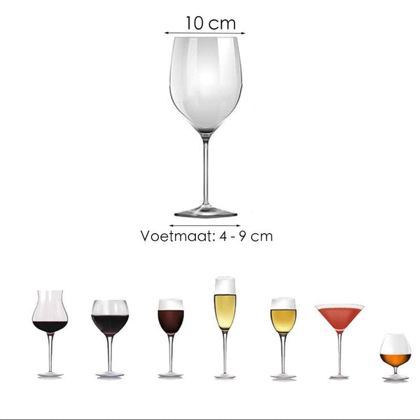 Ophangrek Wijnglazen - Zwart - 18 glazen - Wijnglazenhouder - Glazenrek