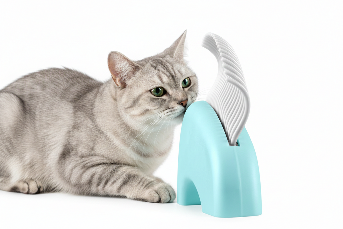 Kattenmassage - Massageborstel - Flexibel Materiaal - Set van 3