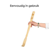 Ruggenkrabber - Houten rugkrabber - 47 cm lang met massagewieltjes - Rugmassage