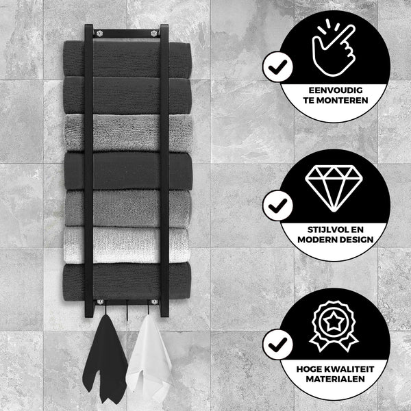 Handdoekrek Zwart