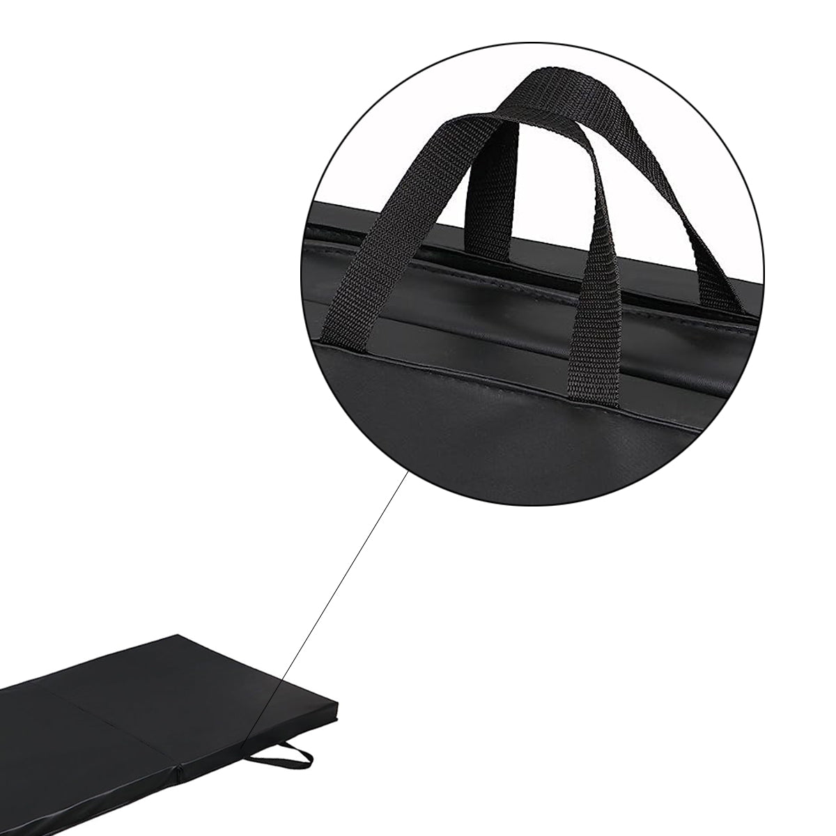 Sportmat Opvouwbaar - Zwart - 180 x 60 x 5 cm - Extra Dik - Opvouwbare Yogamat - Inklapbare Fitnessmat - Vloermat voor Yoga, Meditatie, Sport en Turnen - Turnmat