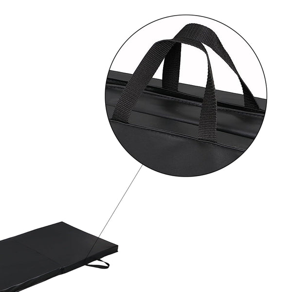 Sportmat Opvouwbaar - Zwart - 180 x 60 x 5 cm - Extra Dik - Opvouwbare Yogamat - Inklapbare Fitnessmat - Vloermat voor Yoga, Meditatie, Sport en Turnen - Turnmat