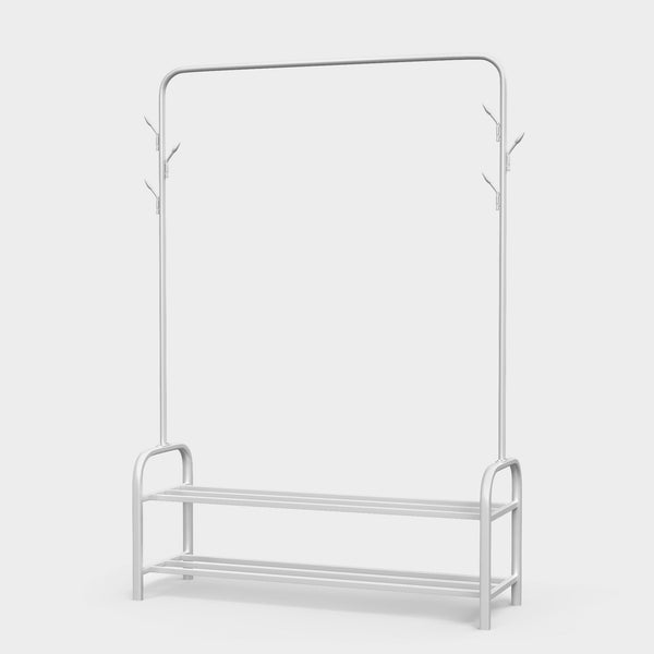 Kledingrek met Schoenenrek Wit