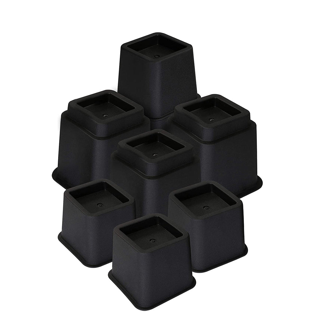 Meubelverhoger Set - Verstelbare Poten - 8 stuks - Zwart