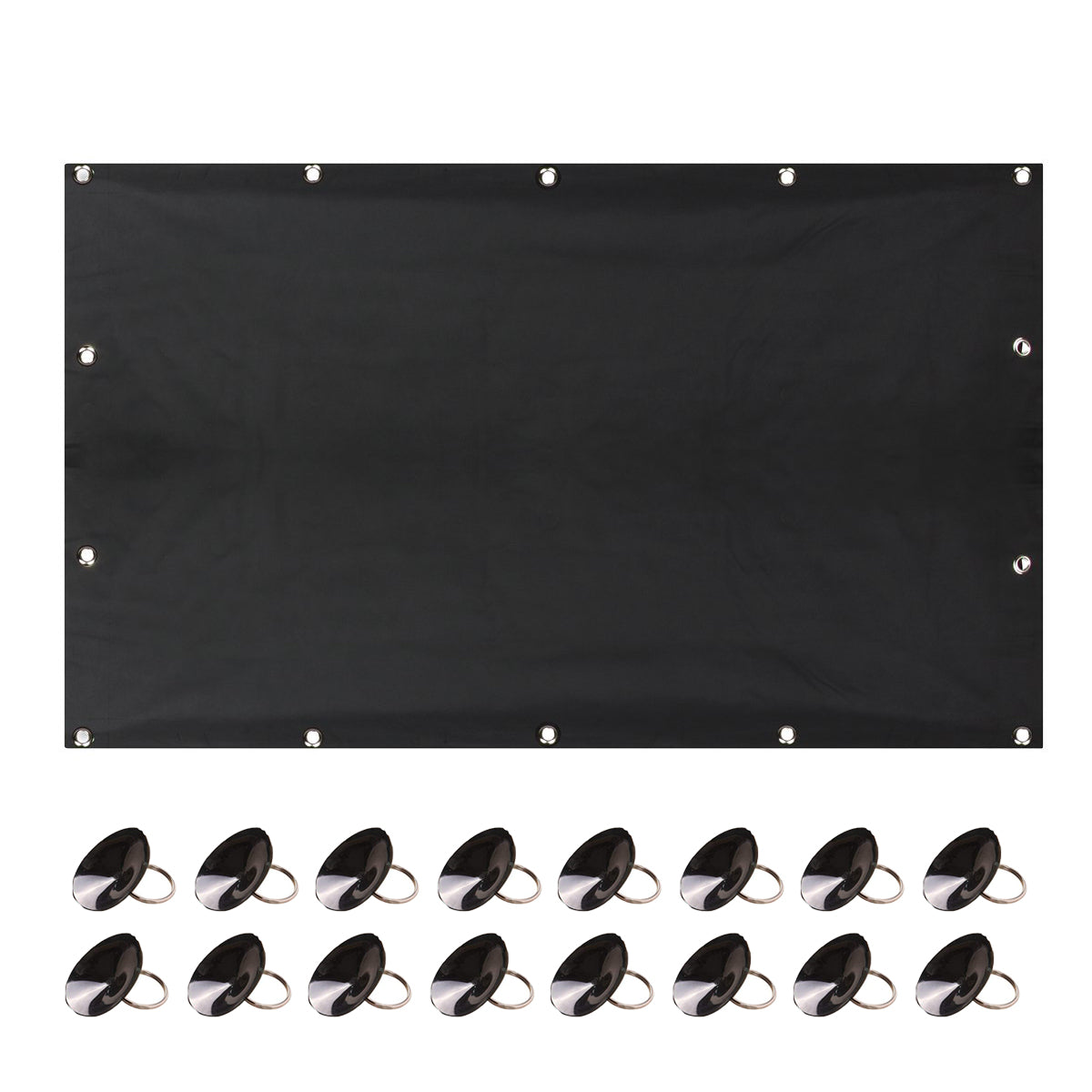 Verduisteringsdoek 120 x 70 cm - 100% Verduistering - Eenvoudige installatie met Zuignappen - Donker Maken - Verduisteringsgordijn