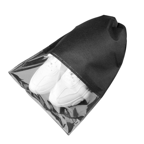 Schoenenzak 12 stuks - Schoenopbergers - Vilt - Transparant raam – Ophangbaar – Trekkoord – 44 x 32 cm