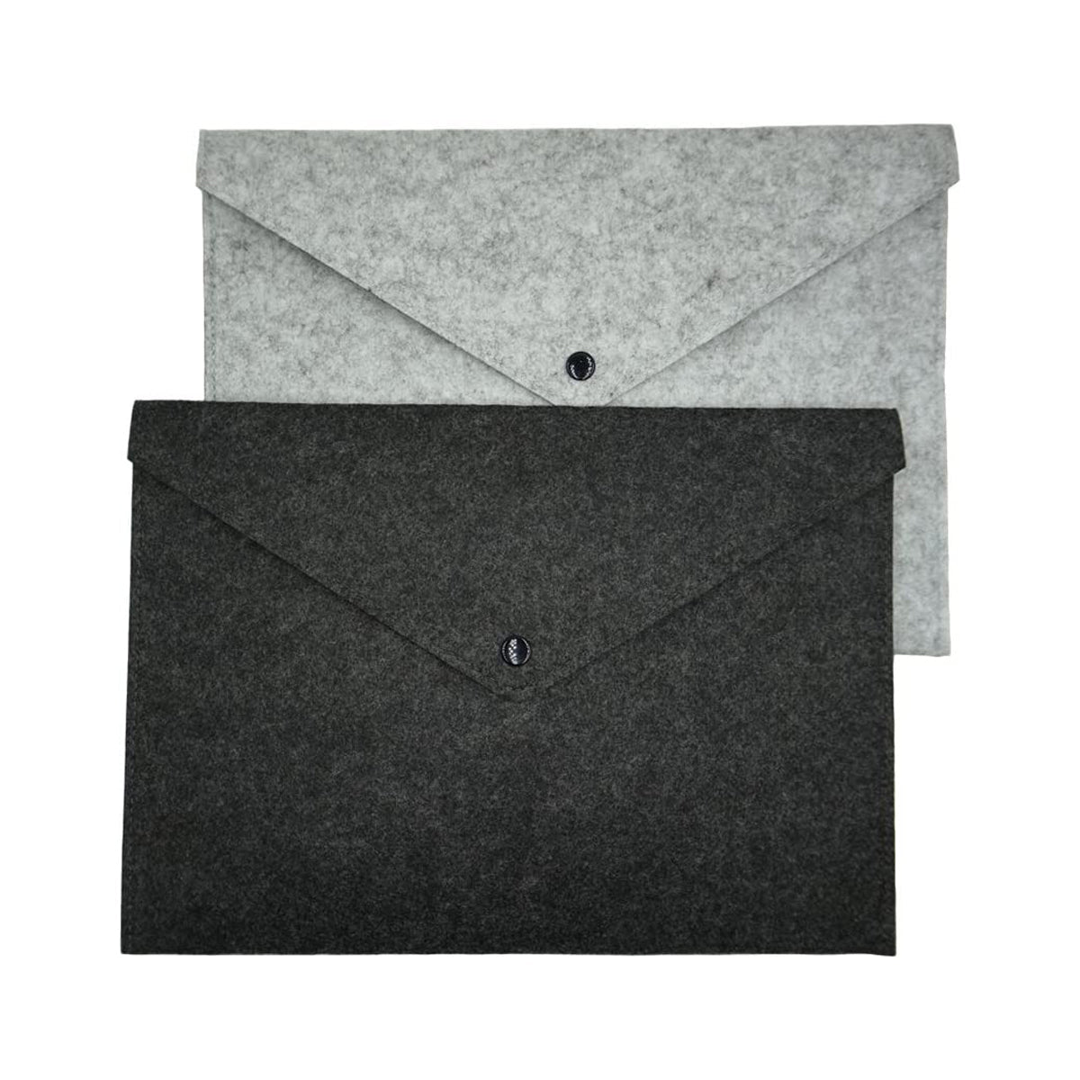 Aktetas Vilt - 2 Stuks - Lichtgrijs & Donkergrijs - Documenten Houder - Laptopsleeve - Documentenmap