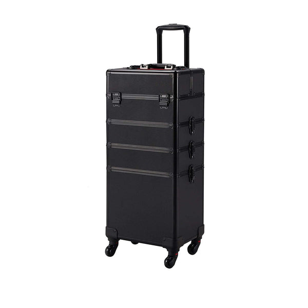 Kapperstrolley - Zwart - Mobiele Trolley voor Kappers - Beautykoffer - Pedicurekoffer - Nagelstyliste Koffer