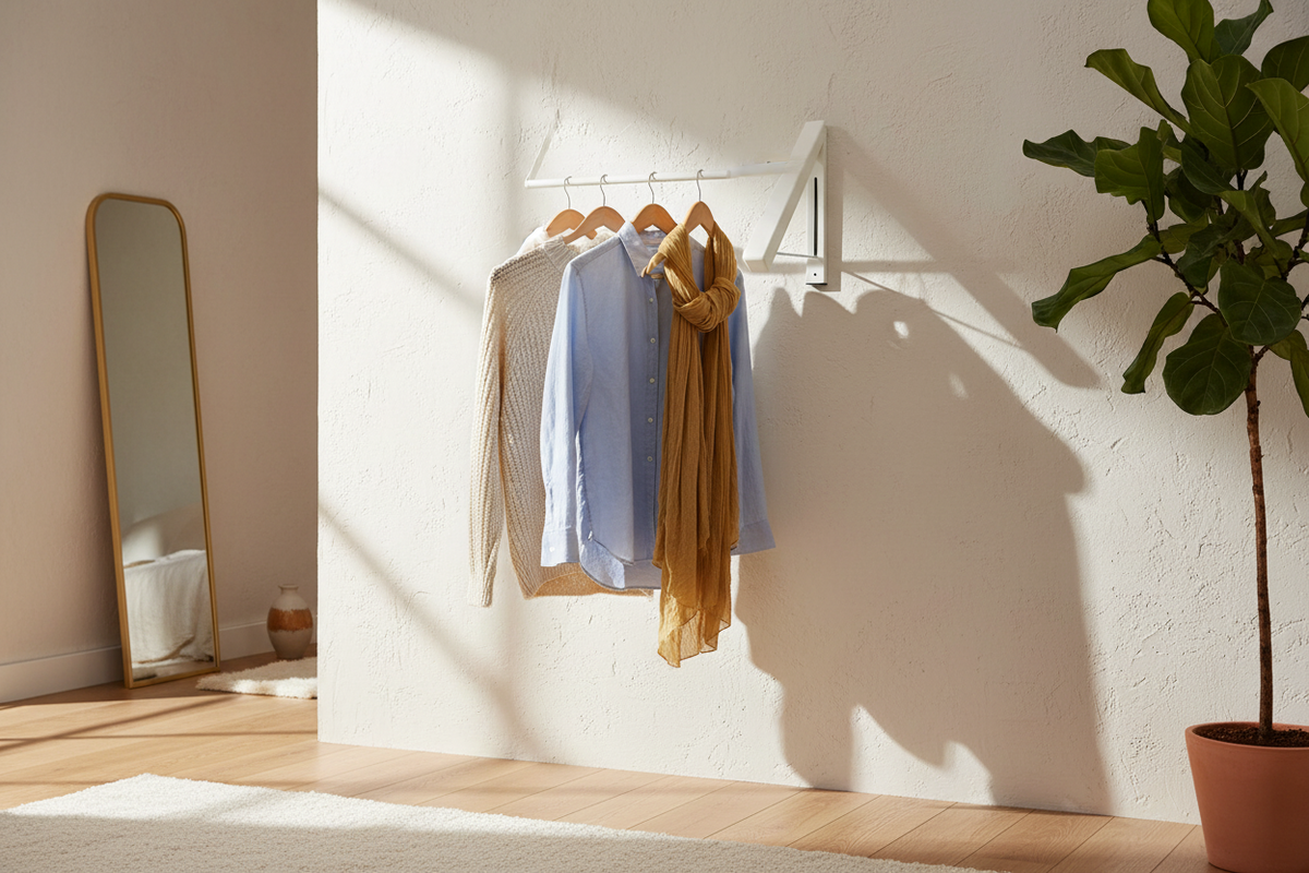 Kledingrek Inklapbaar - Wit - Ruimtebesparende Kledinghanger - Droogrek voor kleding - Kledingorganizer