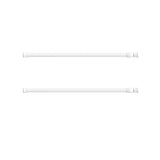 Kledingstang Verstelbaar 71 cm tot 104 cm - 2 Stuks - Wit - Verstelbare Kledingroede - Douchestang - Garderobestang