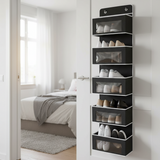 Opbergzak voor Deur - 5 Ruime Opbergvakken - 120 cm x 33 cm - Zwart - Deur organizer