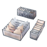 Ondergoed Verdeler - Organizer - 3 Stuks - Grijs - Transparant