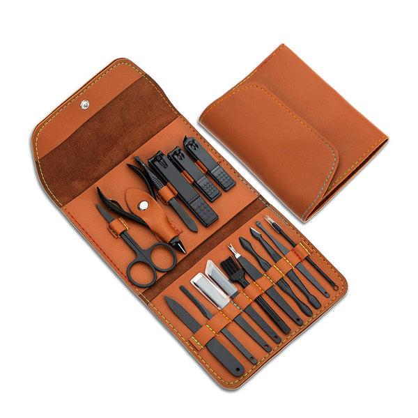 Manicure en Pedicure set - 14 Delige-set inclusief opberghoes - Nagelset met Nagelschaartje - Complete Nagel- en Voetverzorgingsset - Nagelset voor Thuisgebruik