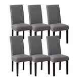 Stoelhoezen - Eetkamerstoel Hoes - 6 Stuks - Grijs - Bescherm stijlvol je stoelen