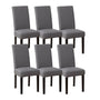 Stoelhoezen - Eetkamerstoel Hoes - 6 Stuks - Grijs - Bescherm stijlvol je stoelen
