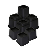 Meubelverhoger Set - Verstelbare Poten - 8 stuks - Zwart