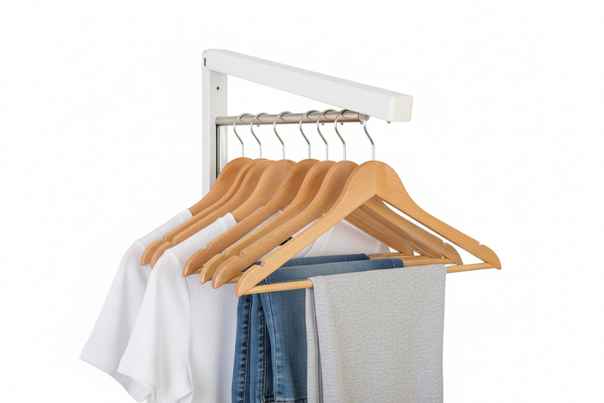 Kledingrek Inklapbaar - Wit - Ruimtebesparende Kledinghanger - Droogrek voor kleding - Kledingorganizer