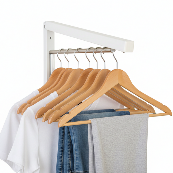 Kledingrek Inklapbaar - Wit - Ruimtebesparende Kledinghanger - Droogrek voor kleding - Kledingorganizer