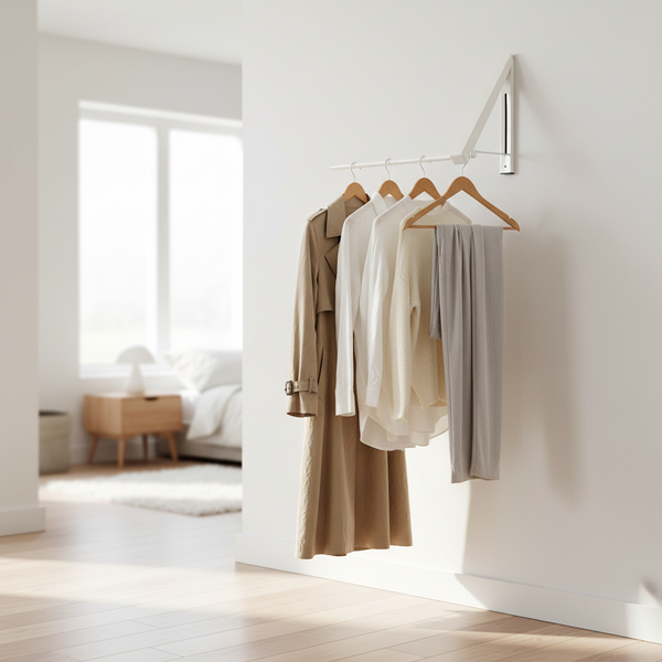 Kledingrek Inklapbaar - Wit - Ruimtebesparende Kledinghanger - Droogrek voor kleding - Kledingorganizer