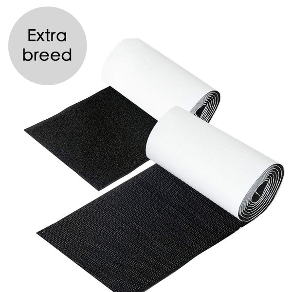 Klittenband - Rol Van 1 Meter - 10 cm Breed - Zwart