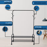 Kledingrek op Wieltjes Zwart