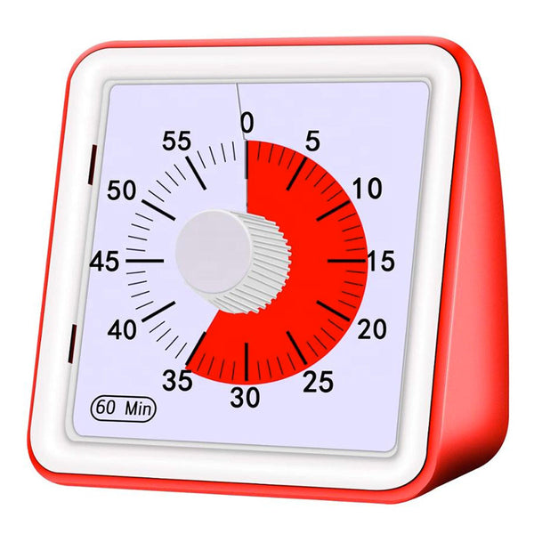 Leerklok voor Kinderen - Timer Kind - Vergaderklok - Aftelklok - Rood