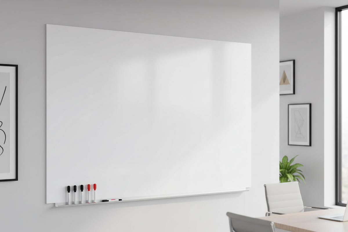 Whiteboard Folie XL Zelfklevend met 4 Stiften met Wisser - 60 x 200 cm